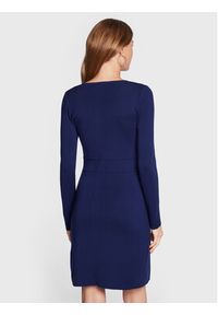 Luisa Spagnoli Sukienka dzianinowa Monolite 0576603 Niebieski Regular Fit. Kolor: niebieski. Materiał: wełna #4