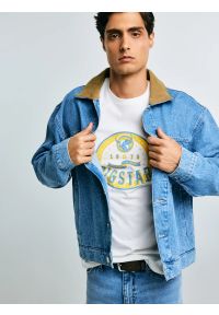 Big-Star - Koszulka męska z nadrukiem biała Stelian 100. Okazja: na co dzień. Kolor: biały. Materiał: bawełna, jeans, skóra. Wzór: nadruk. Sezon: lato. Styl: retro, casual #3