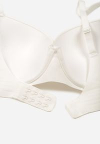 Renee - Biały Gładki Biustonosz o Klasycznym Fasonie Amanei. Kolor: biały. Wzór: gładki #2