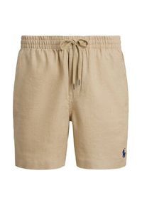 Polo Ralph Lauren Szorty materiałowe 710958586002 Beżowy Classic Fit. Kolor: beżowy. Materiał: len #3