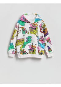 Reserved - Bluza SpongeBob - biały. Kolor: biały. Materiał: dzianina, bawełna #1