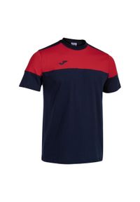 Jersey Joma Crew V. Kolor: niebieski, czerwony, wielokolorowy. Materiał: jersey. Długość rękawa: krótki rękaw. Długość: krótkie. Sport: piłka nożna, fitness #1