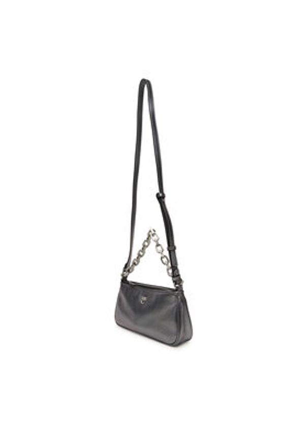 Pinko - PINKO Torebka Half Moon Baguette Mini AI 25-26 PLTT 105069 A2O9 Srebrny. Kolor: srebrny. Materiał: skórzane