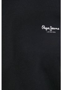 Pepe Jeans T-shirt Basic męski kolor czarny gładki. Kolor: czarny. Materiał: dzianina. Wzór: gładki #3