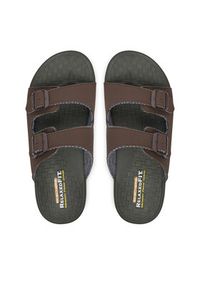 skechers - Skechers Klapki Pelem-Rolento 66042/CHOC Brązowy. Kolor: brązowy. Materiał: skóra #5