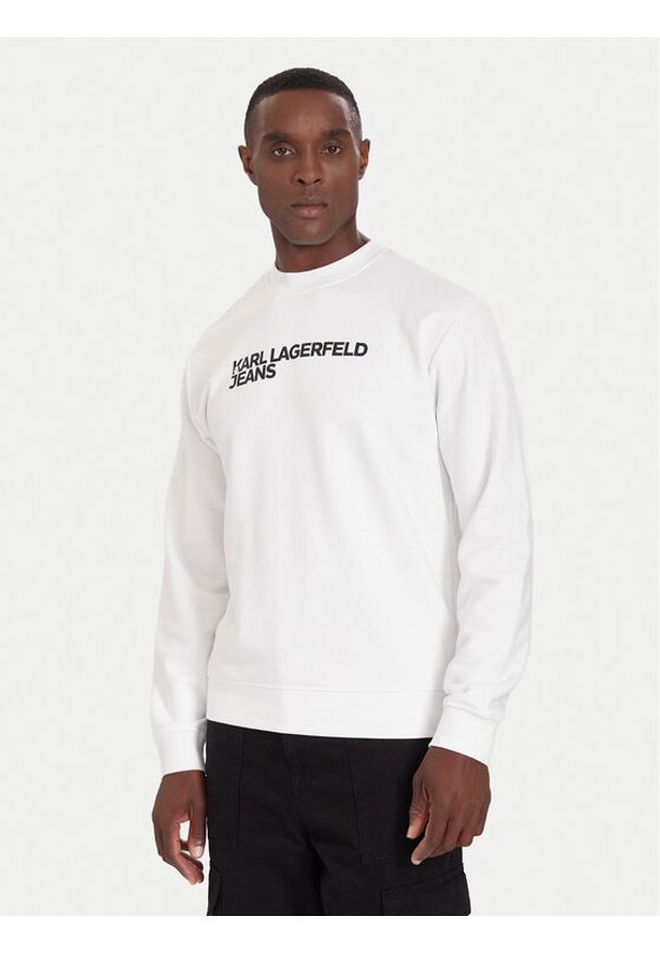 Karl Lagerfeld Jeans Bluza A1M20001 Biały Regular Fit. Kolor: biały. Materiał: bawełna