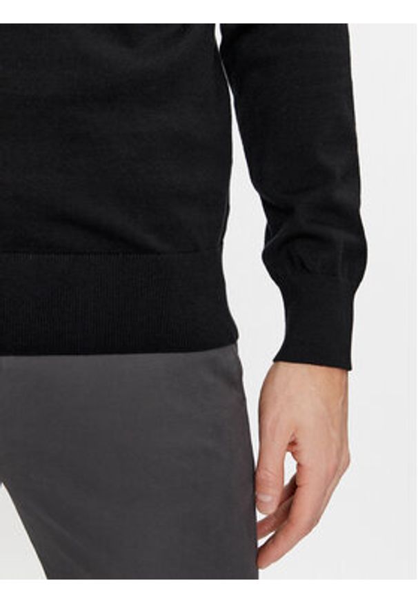 TOMMY HILFIGER - Tommy Hilfiger Sweter MW0MW30955 Czarny Regular Fit. Kolor: czarny. Materiał: bawełna