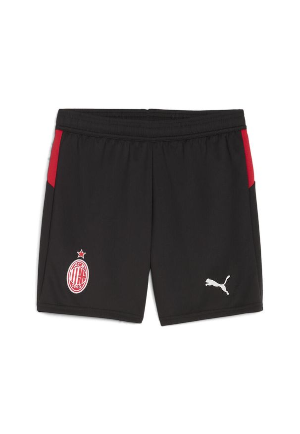 Puma - Młodzieżowe szorty AC Milan 25/26 PUMA Black For All Time Red. Kolor: czarny, czerwony, wielokolorowy. Materiał: tkanina. Sport: piłka nożna