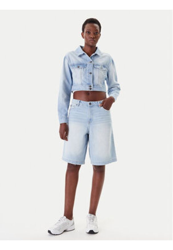 Karl Kani Kurtka jeansowa PD00005493 Niebieski Regular Fit. Kolor: niebieski. Materiał: bawełna