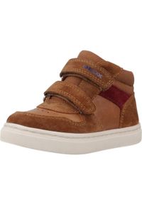 Geox - Buty GEOX B NASHIK BOY Brązowy. Kolor: czerwony, brązowy, wielokolorowy. Materiał: tkanina, skóra. Sport: turystyka piesza
