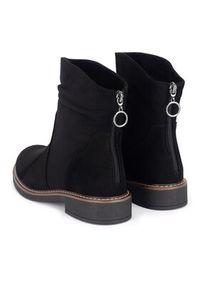Clara Barson Botki WS2169-04 Czarny. Kolor: czarny. Materiał: materiał