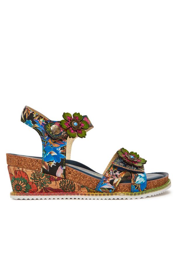 Laura Vita Sandały Bonito 13 Granatowy. Kolor: niebieski. Materiał: skóra