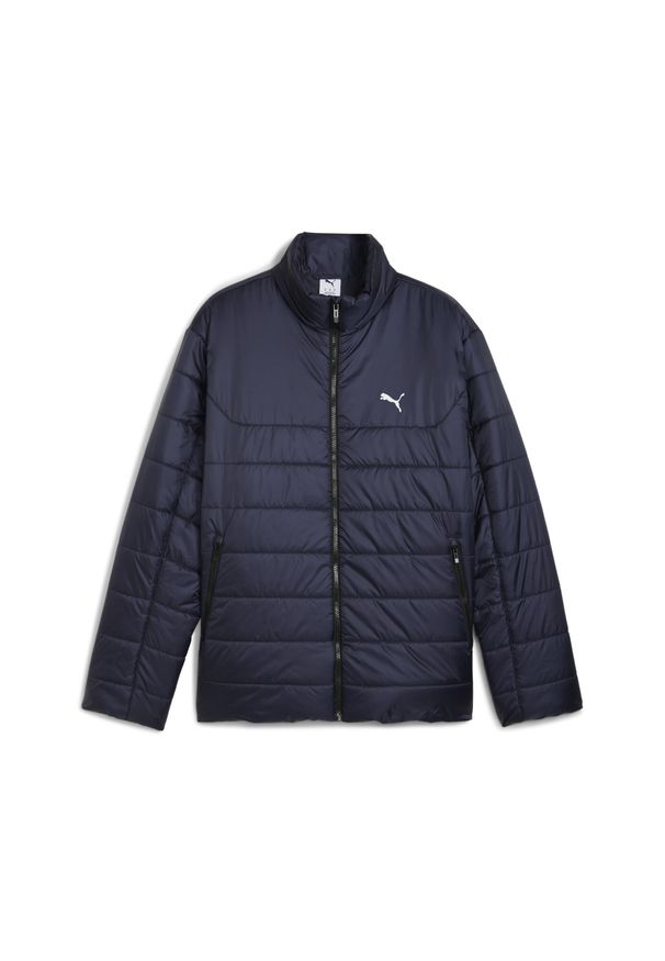 Puma - Męska wyściełana kurtka Essentials PUMA New Navy Blue. Kolor: niebieski. Materiał: puch. Sport: turystyka piesza