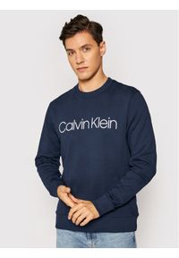 Calvin Klein Bluza Logo K10K104059 Granatowy Regular Fit. Kolor: niebieski. Materiał: bawełna