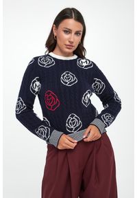 Marella Sport - Sweter damski wełniany Fumato MARELLA SPORT. Materiał: wełna. Styl: sportowy