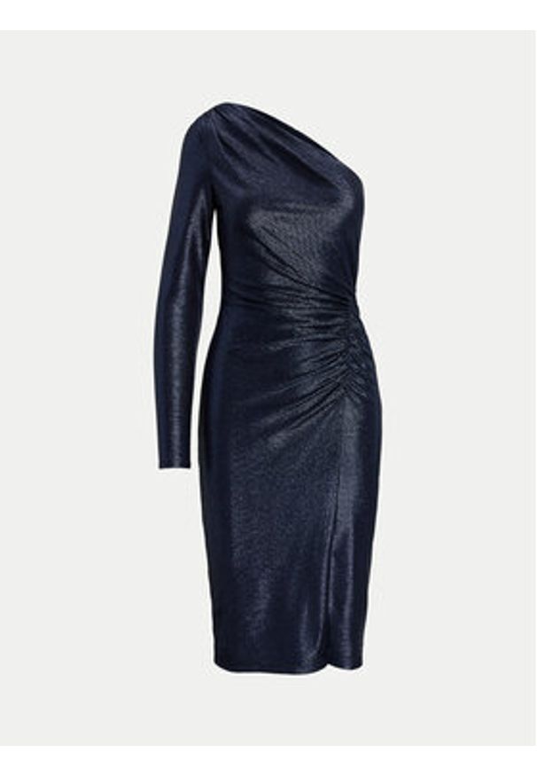 Lauren Ralph Lauren - LAUREN RALPH LAUREN Sukienka koktajlowa 253957567001 Granatowy Slim Fit. Kolor: niebieski. Materiał: syntetyk. Styl: wizytowy