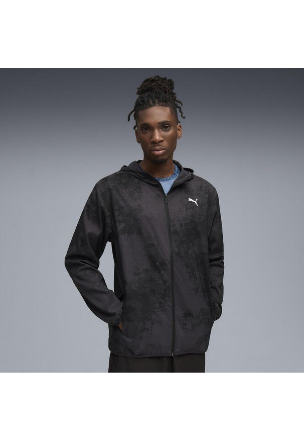 Puma - Męska kurtka TAD ESSENTIALS AOP PUMA Black Q3. Kolor: czarny. Sport: bieganie, fitness