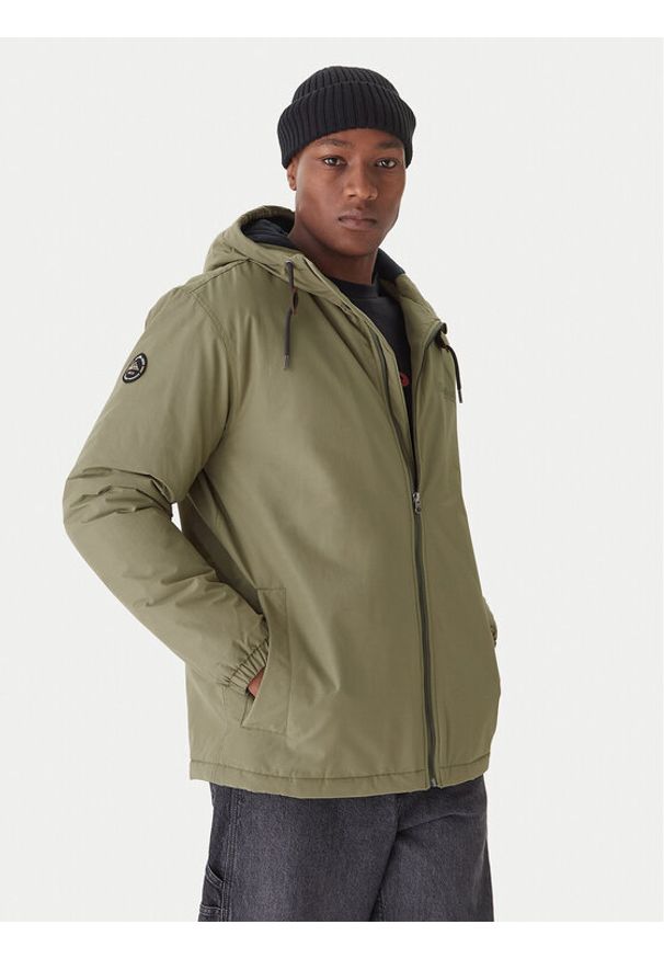 Quiksilver Kurtka przejściowa June Battle EQYJK04172 Zielony Regular Fit. Kolor: zielony. Materiał: syntetyk