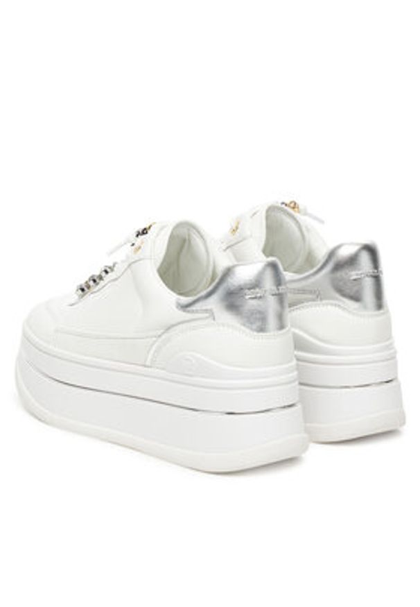 MICHAEL Michael Kors Sneakersy Hayes 43F5HYFS2L Biały. Kolor: biały. Materiał: skóra