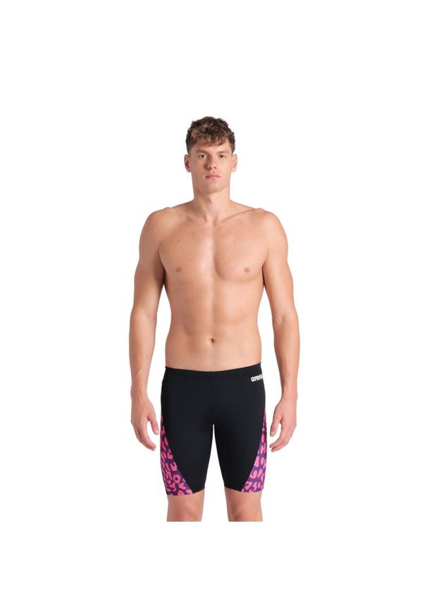 Arena - Spodenki treningowe pływackie Swim Jammer Leopard. Kolor: wielokolorowy, różowy, czarny