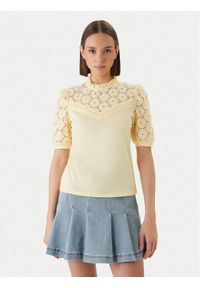 Morgan Bluzka 241-DULIE Żółty Regular Fit. Kolor: żółty. Materiał: bawełna #1