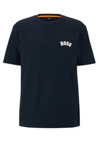 BOSS - Boss T-Shirt 50485065 Granatowy Oversize. Kolor: niebieski. Materiał: bawełna #5
