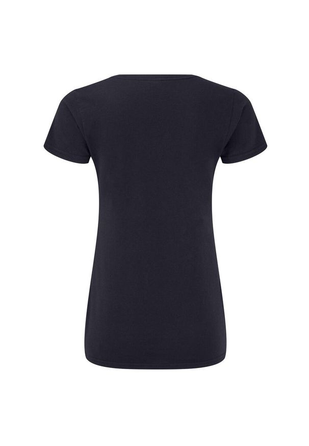 FRUIT OF THE LOOM - Koszulka Damska Iconic 150 Z Dekoltem V. Kolor: niebieski. Sport: turystyka piesza