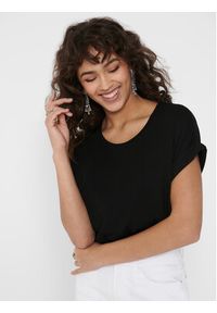only - ONLY T-Shirt Moster 15106662 Czarny Loose Fit. Kolor: czarny. Materiał: wiskoza #4