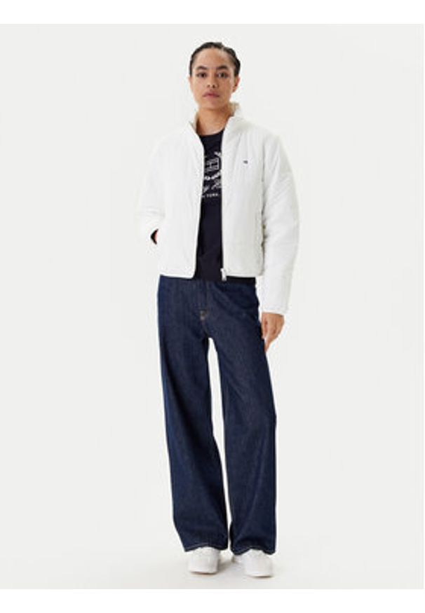 Tommy Jeans Kurtka przejściowa DW0DW20958 Biały Regular Fit. Kolor: biały. Materiał: syntetyk