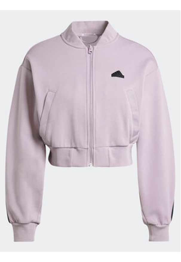 Adidas - adidas Bluza Future Icons 3-Stripes IS3652 Fioletowy Loose Fit. Kolor: fioletowy. Materiał: bawełna, syntetyk