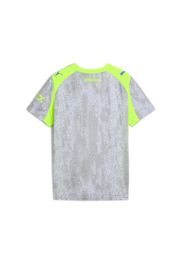 Puma - Młodzieżowa trzecia koszulka Manchester City 25/26 PUMA. Kolor: niebieski, wielokolorowy, zielony. Sport: piłka nożna