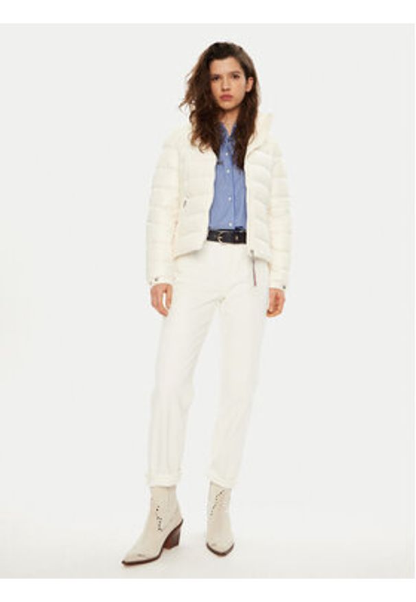 TOMMY HILFIGER - Tommy Hilfiger Kurtka puchowa WW0WW44980 Écru Regular Fit. Materiał: syntetyk