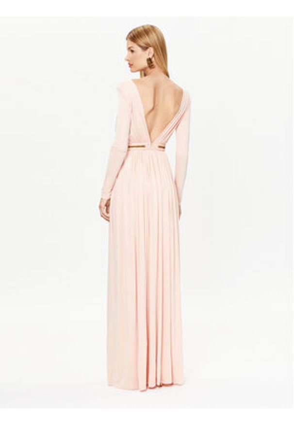 Elisabetta Franchi Sukienka wieczorowa AB-456-32E2-V780 Różowy Slim Fit. Kolor: różowy. Styl: wizytowy