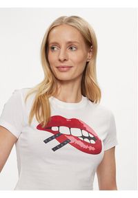 Tommy Jeans T-Shirt Lips DW0DW17373 Biały Slim Fit. Kolor: biały. Materiał: bawełna #4