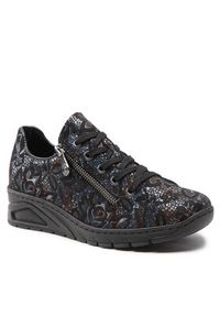 Rieker Sneakersy N3302-90 Czarny. Kolor: czarny. Materiał: materiał #3
