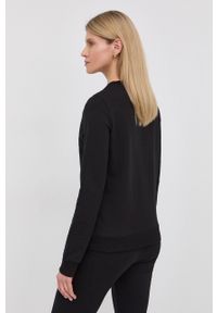 Love Moschino bluza damska kolor czarny z aplikacją. Okazja: na co dzień. Kolor: czarny. Wzór: aplikacja. Styl: casual #3
