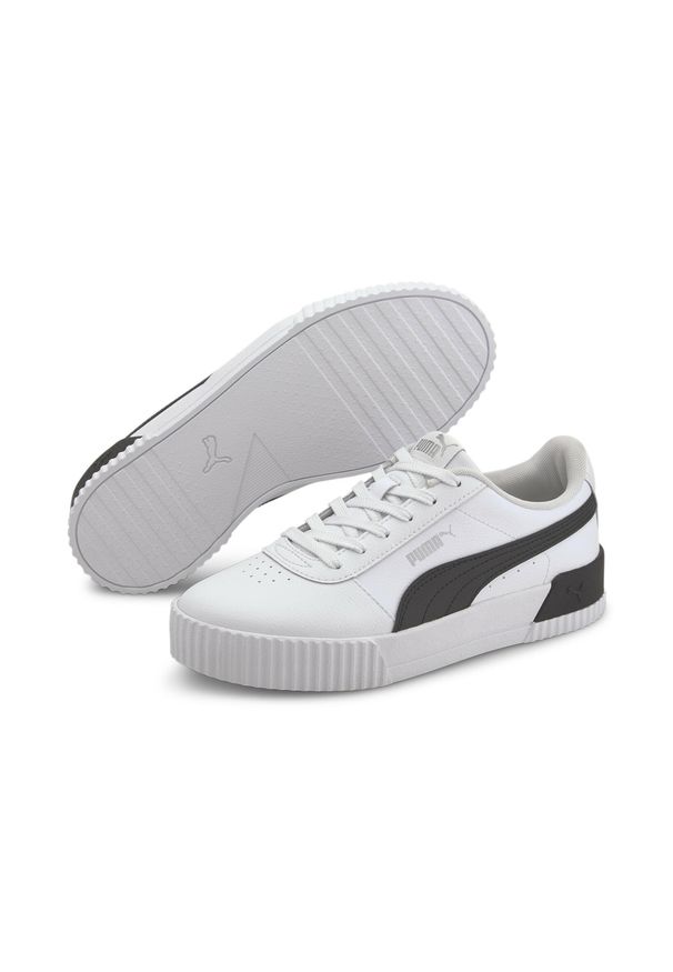 Buty do chodzenia damskie Puma Carina L. Zapięcie: sznurówki. Kolor: wielokolorowy, szary, biały, czarny. Materiał: tkanina, materiał, syntetyk. Szerokość cholewki: normalna. Sport: turystyka piesza