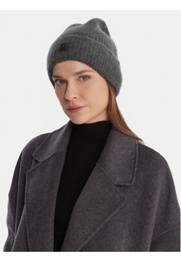 Calvin Klein Czapka Emblem Brushed LV04D8067G Szary. Kolor: szary. Materiał: nylon, poliamid
