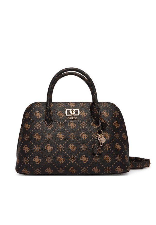 Guess Torebka Emelie Logo HWGP99 28060 Brązowy. Kolor: brązowy. Materiał: skórzane