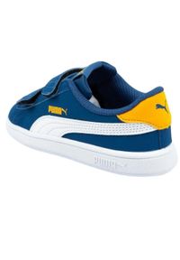 Puma - Buty Dziecięce Smash V2 Ze Skóry Ekologicznej. Kolor: niebieski. Materiał: skóra ekologiczna. Sport: turystyka piesza