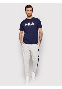 Fila T-Shirt Unisex Bellano FAU0067 Granatowy Regular Fit. Kolor: niebieski. Materiał: bawełna