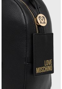 Love Moschino plecak damski kolor czarny mały gładki. Kolor: czarny. Wzór: gładki #3