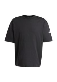 Adidas - Koszulka Essentials Loose Fit 3 Bar Logo. Kolor: biały, wielokolorowy, czarny. Materiał: bawełna