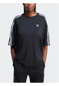 Adidas - adidas T-Shirt 3-Stripes IU2406 Czarny Oversize. Kolor: czarny
