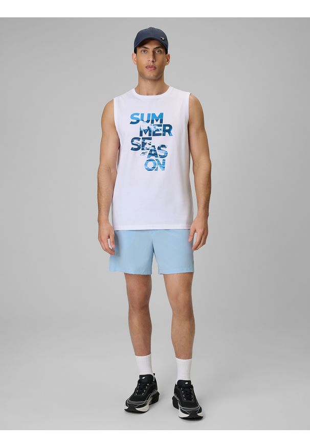 4f - 4F Spodenki plażowe boardshorty męskie - niebieskie M. Kolor: niebieski. Materiał: materiał