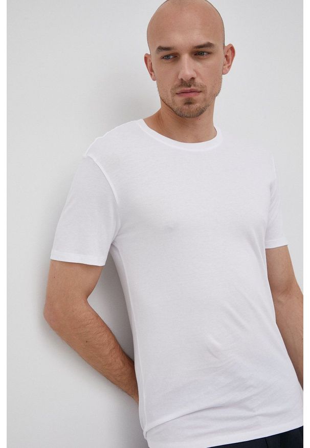 MICHAEL Michael Kors t-shirt bawełniany (3-pack) BR2C001023 kolor biały gładki. Okazja: na co dzień. Kolor: biały. Materiał: bawełna. Wzór: gładki. Styl: casual