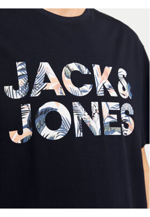 Jack & Jones - Jack&Jones T-Shirt Bryan 12268127 Granatowy Relaxed Fit. Kolor: niebieski. Materiał: bawełna