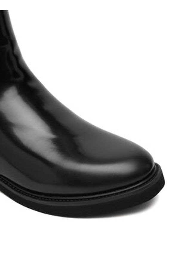 Patrizia Pepe Botki PPJ954.24 Czarny. Kolor: czarny. Materiał: skóra