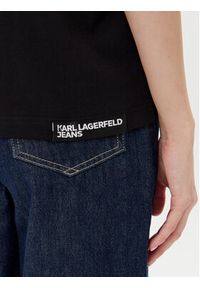Karl Lagerfeld Jeans T-Shirt A2W17077 Czarny Regular Fit. Kolor: czarny. Materiał: bawełna