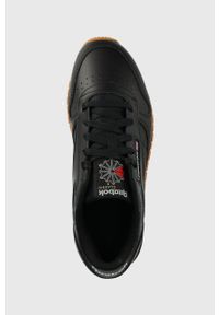 Reebok Classic sneakersy skórzane kolor czarny. Nosek buta: okrągły. Zapięcie: sznurówki. Kolor: czarny. Materiał: skóra. Model: Reebok Classic